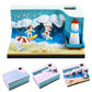 Surfing Great Wave Hand Tear off 3D Calendar Memo Pad With Light