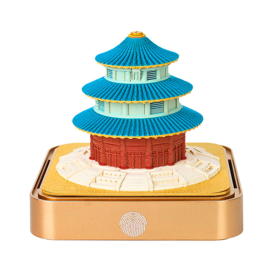 Temple of Heaven 3D Model Hand Torn Memo Pad With Daily Calendar 2026