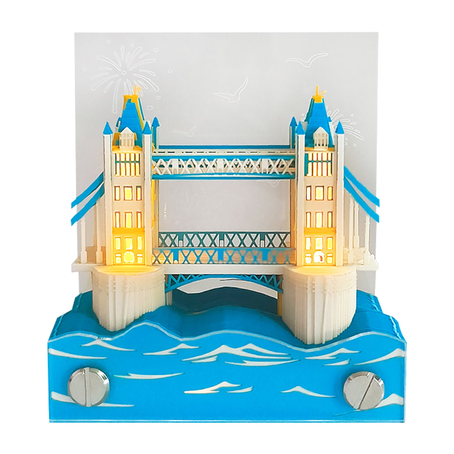 Twins Tower Bridge Tear Off 3D Memo Pad With Light