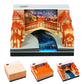 Venice Rialto Bridge Miniature Hand Tear off 3D Calendar Memo Pad With Light