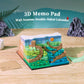 The Great Wall Four Season Diorama 4in1 Hand Tear off 3D Calendar Memo Pad With Light