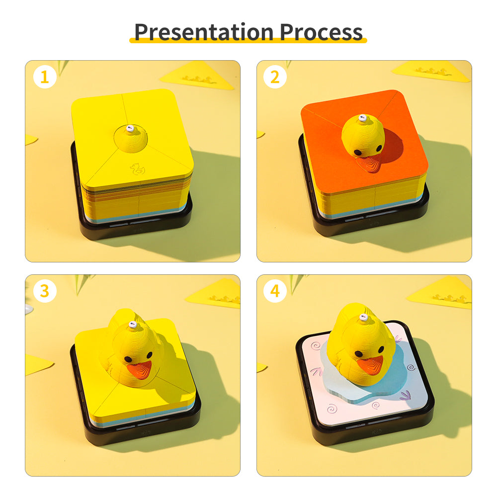 Yellow Duck Animal Model 3D Memo Pad