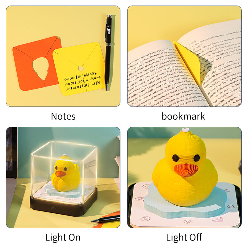 Yellow Duck Animal Model 3D Memo Pad