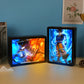Dragon Ball Sangoku Anime Paper Craving Lamp（Black Shadow Box Frame）