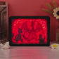 Pokemon Charmander Anime Light Box Paper Craving Lamp（Black Shadow Box Frame）