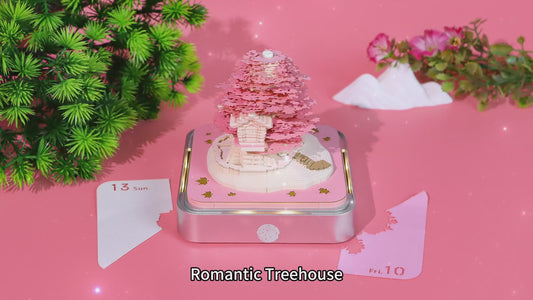 Pink Treehouse Model Hand Torn 3D Memo Pad Panoramic 3D Calendar