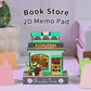 Book store 3d model memo pad