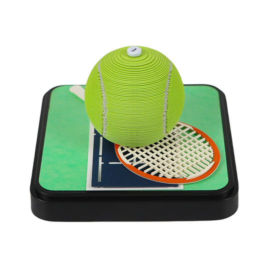Tennis Ball 3D Model Hand Torn Memo Pad with Calendar 2026（Small Panoramic）