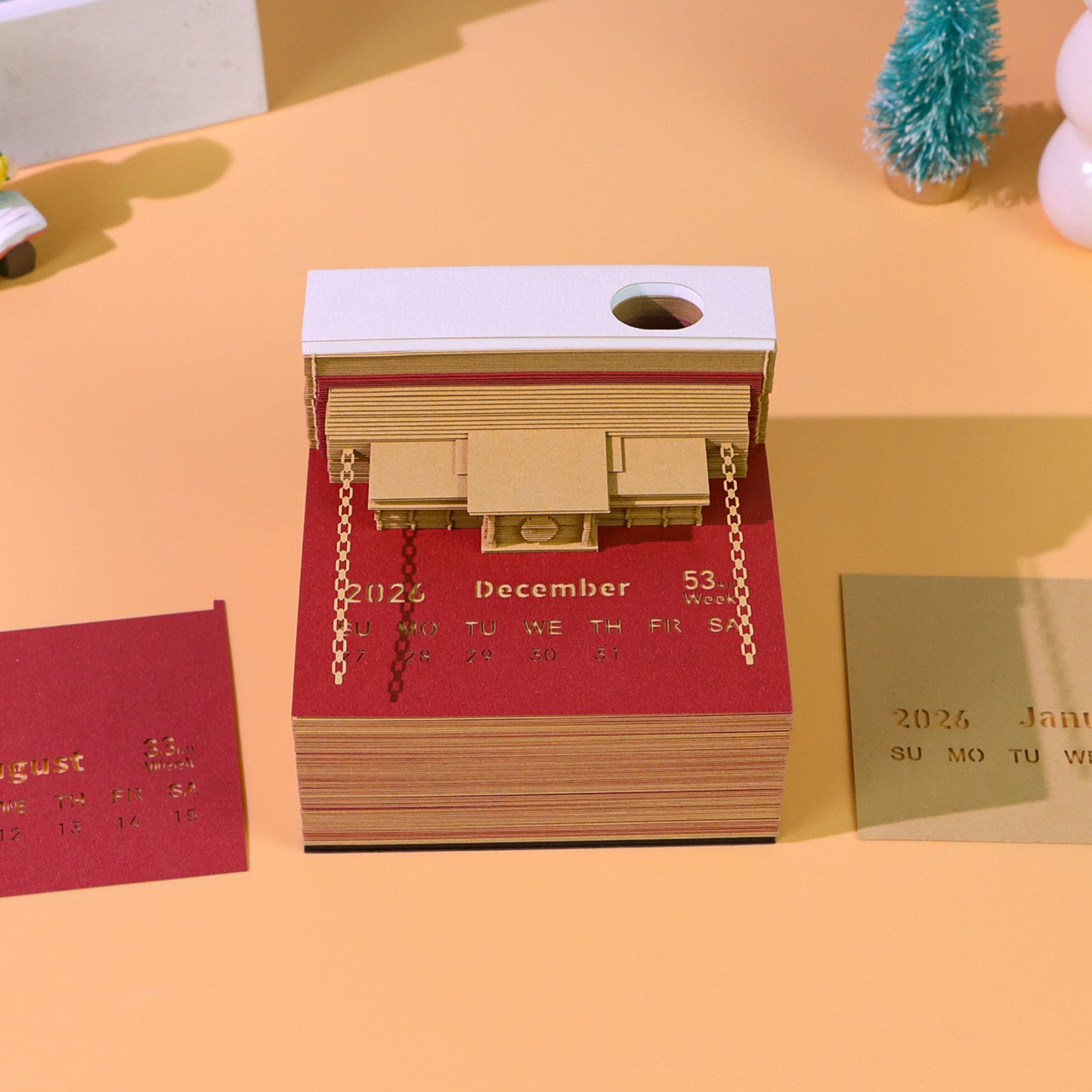 Train in the Book 3D Calendar Memo Pad With Light