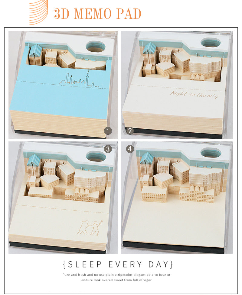 City Lights 3D Memo Pad