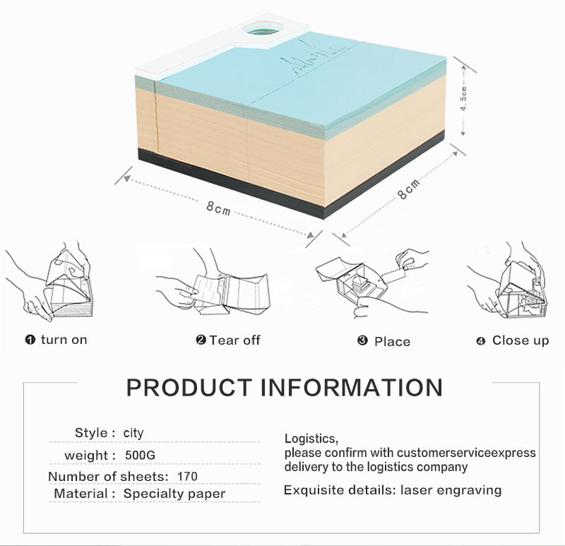 City Lights 3D Memo Pad