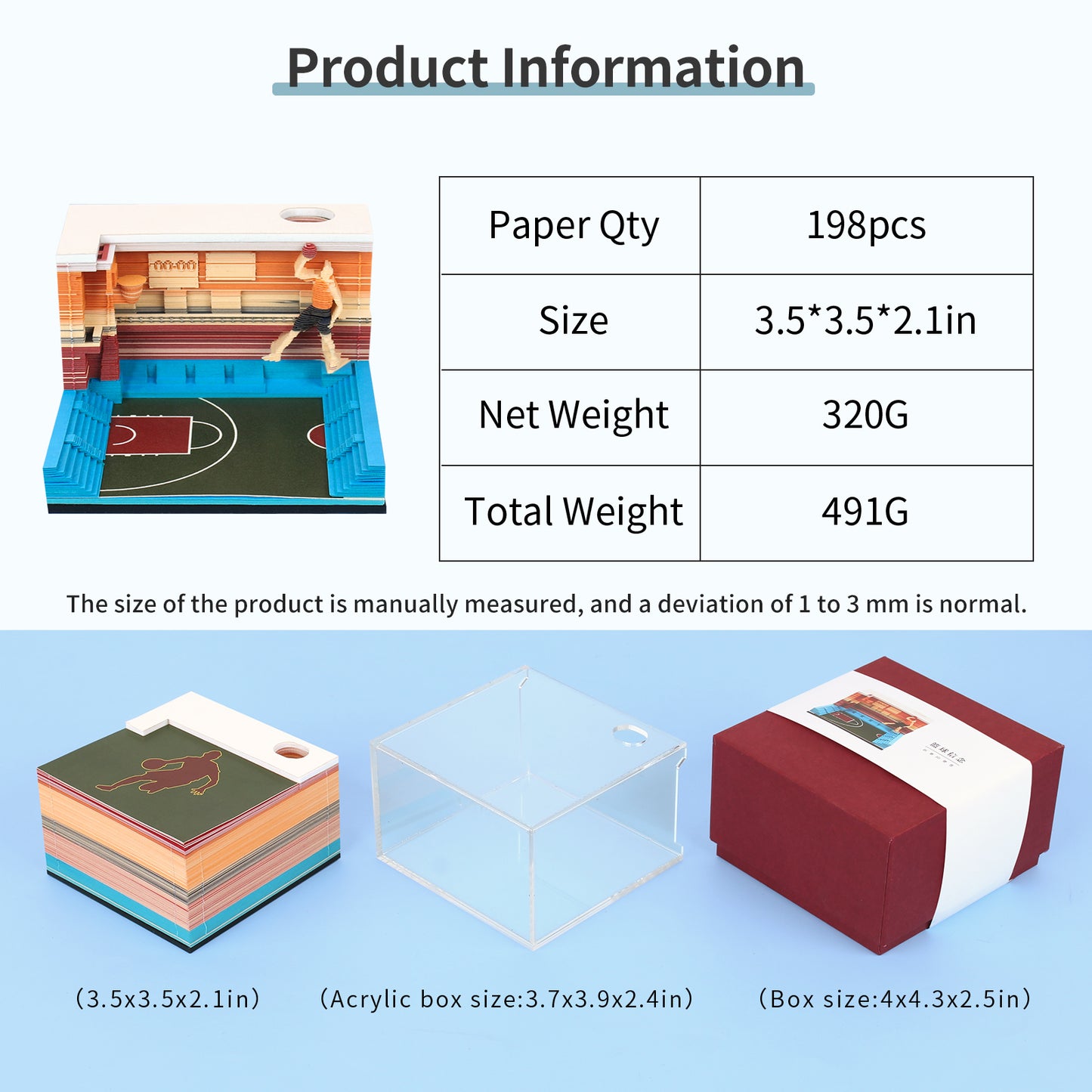 BasketBall 3D Memo Pad