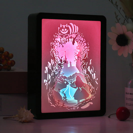 Alice paper carving lamp