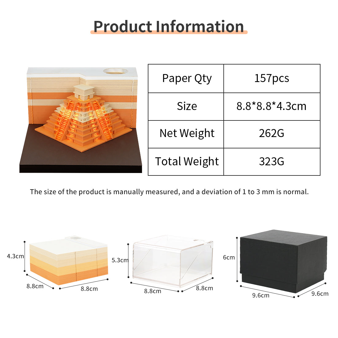 Pyramid Model 3D Memo Pad